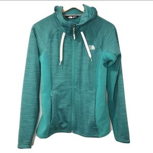 The North Face Full Zip Hoodie Teal Green Fleece